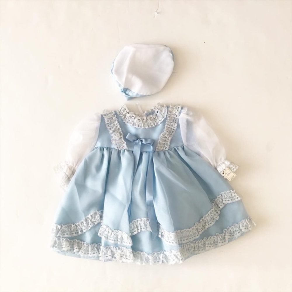 Vintage Darling creation party dress/hat set 18m